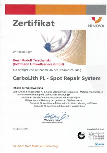Produktschulung CarboLith-PL-Spot-Repair-System